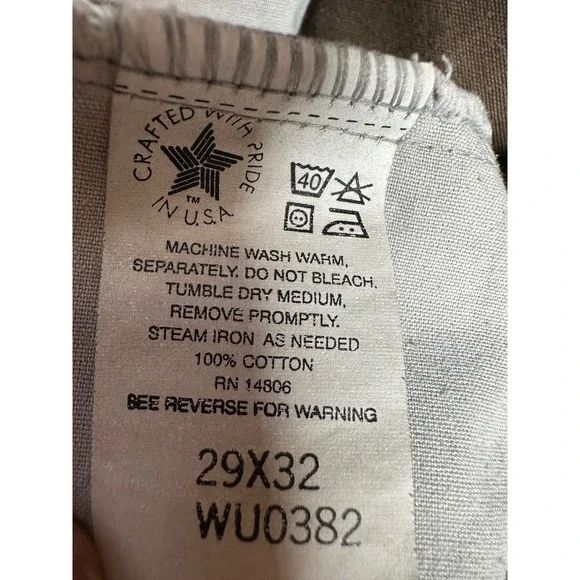 Vtg Carhartt Carpenter Pants 29x32  Brown Canvas Duck Workwear Union Made USA - Picture 14 of 14